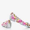 Hellgraue Melisse mit Dout-Flamingo-Print - Schuhe