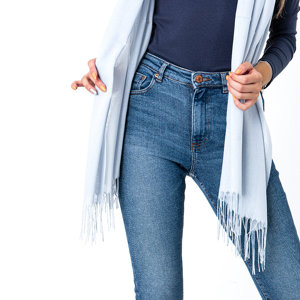 Hellgrauer Uni-Schal für Damen - Accessoires