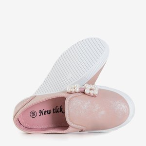 Hellrosa Kinderschuhe mit Malasita-Schleife - Schuhe