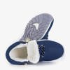 Isolierte Damen-Wanderschuhe aus Öko-Leder in der Farbe Marineblau Filis - Footwear