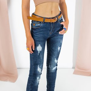Jeanshose für Damen mit Abrieb - Bekleidung