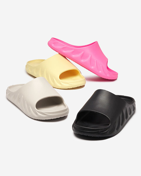 Klassische Damen-Gummihausschuhe in hellgrauer Farbe Derika - Schuhe