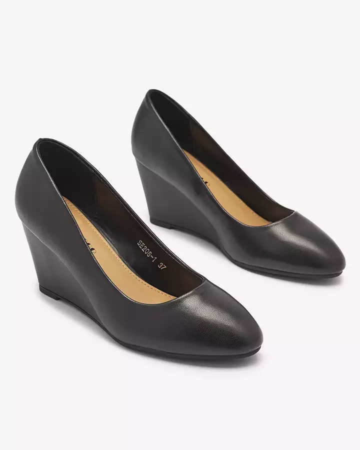 Klassische Damen Pumps aus Öko-Leder in schwarzer Farbe Jiwitis - Footwear
