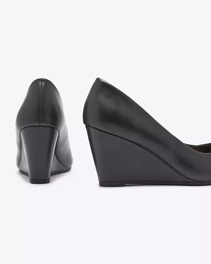 Klassische Damen Pumps aus Öko-Leder in schwarzer Farbe Jiwitis - Footwear