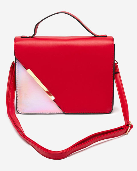 Kleine rote Damentasche mit holografischem Einsatz - Accessoires