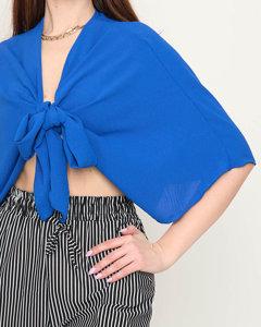 Kobaltblauer Kurzumhang für Damen - Kleidung