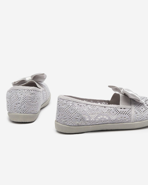 Mädchen-Sneaker mit grauer Osmo-Schleife - Schuhe