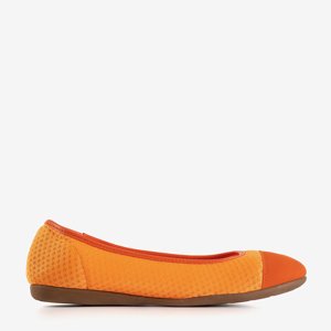 Manolita orange gewebte Stoffballerinas für Damen - Schuhe