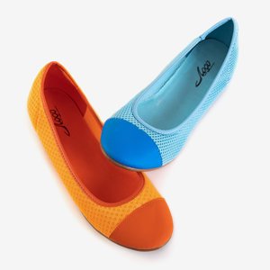 Manolita orange gewebte Stoffballerinas für Damen - Schuhe