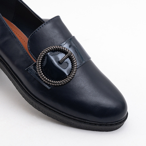 Marineblaue Damen-Loafer mit Schnalle Vauae - Schuhe