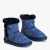 Marineblaue Schneeschuhe für Kinder mit Fell Xiala - Schuhe