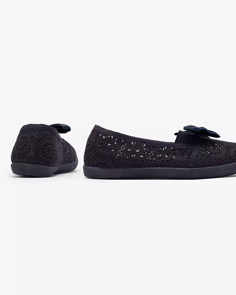 Marineblaue Slipper für Mädchen mit Schleife Sweet Life - Footwear