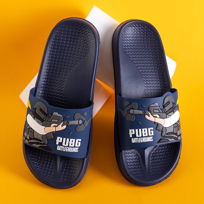 Marineblaue Snape-Hausschuhe aus Gummi für Damen - Schuhe - blau