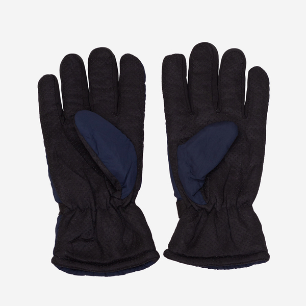 Marineblaue isolierte Herrenhandschuhe mit Handgelenkverstellung - Accessoires