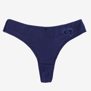 Marineblauer Baumwollstring für Damen - Unterwäsche