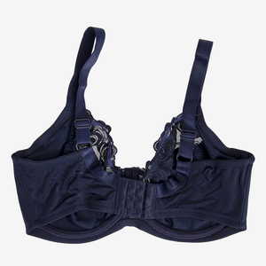 Marineblauer Damen-Soft-BH mit Spitze - Unterwäsche