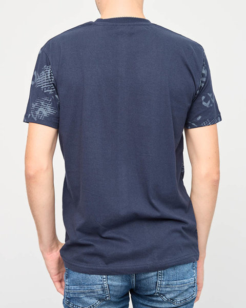 Marineblaues Herren-T-Shirt mit der Aufschrift ENJOY- Clothes