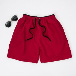 Maroon kurze Herren-Shorts - Kleidung