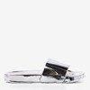 Mertisa Silber-Metallic-Flip-Flops - Schuhe 1