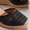Mimino Black Wedge Sandals - Schuhe