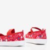 Miniballerinas mit roten Blumen für Kinder - Schuhe