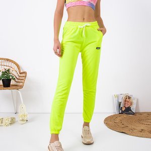 Neongelbe Damen-Jogginghose - Kleidung