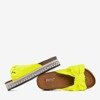 Neongelbe Damenschuhe mit Kordesa-Schleife - Schuhe