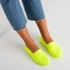 Neongelbe Slip-On-Sneakers für Damen. Colourful - Footwear
