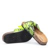 Neongrüne Hausschuhe aus Schlangenhaut Snake Skin - Footwear