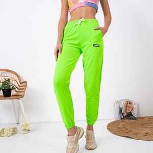Neongrüne Jogginghose für Frauen - Kleidung