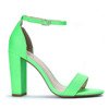 Neongrüne Sandalen auf dem Noemi-Pfosten - Schuhe