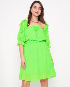 Neongrünes spanisches Damenkleid - Kleidung