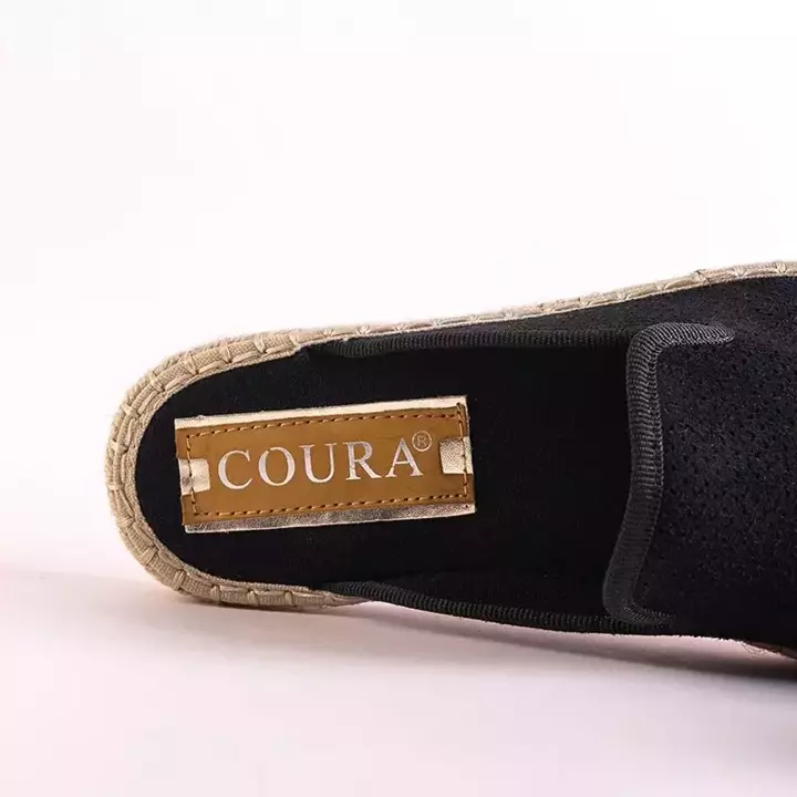 OUTLET Black Courine Damenpantoffeln - Schuhe