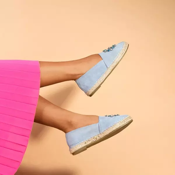 OUTLET Blaue Damen-Espadrilles mit Lucila-Ornamenten - Schuhe