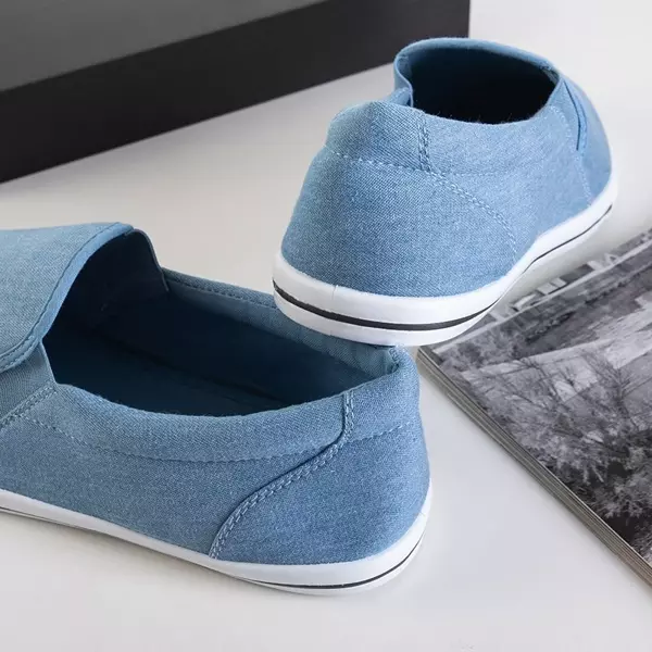 OUTLET Blaue Denim-Sneaker für Herren zum Hineinschlüpfen Orian - Schuhe