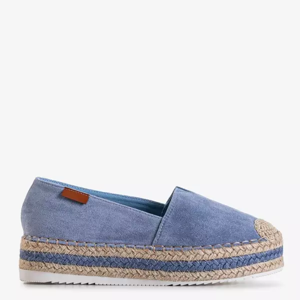 OUTLET Blaue Espadrilles für Damen auf der Molandia-Plattform - Schuhe