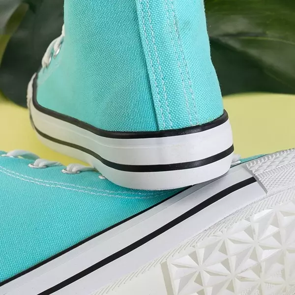 OUTLET Blaue High-Top-Sneakers für Damen Antonella - Footwear