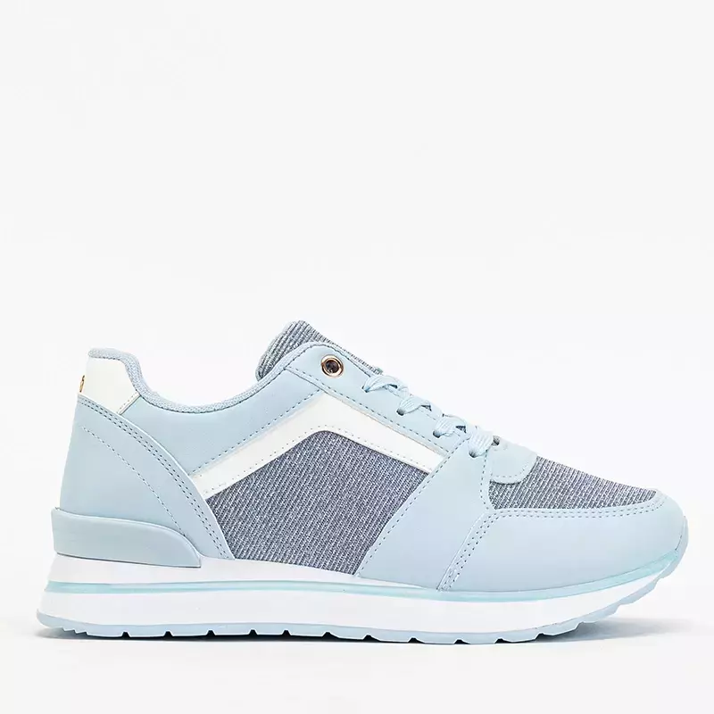 OUTLET Blaue Sport-Sneaker für Damen mit Glitzer Berilan - Schuhe