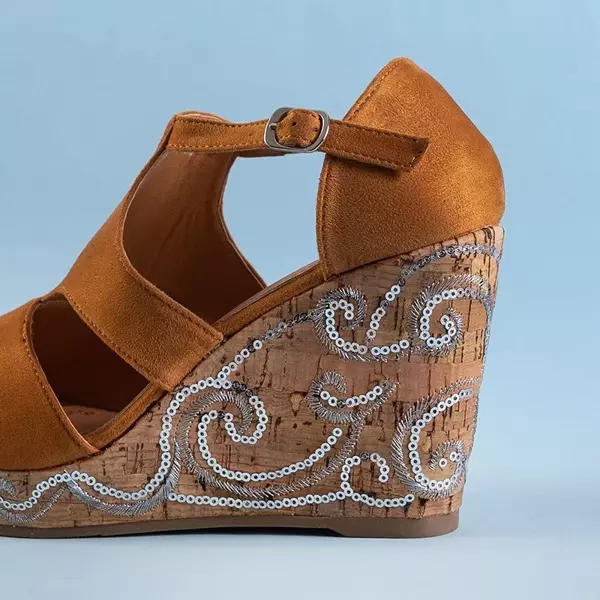OUTLET Damen Sandalen mit Keilabsatz Terou - Schuhe