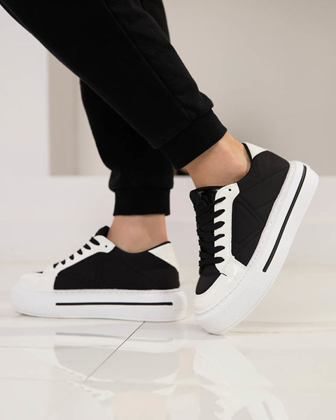 OUTLET Damen Sportsneaker in weiß und schwarz Smaqo- Footwear