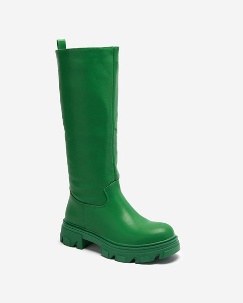 OUTLET Damenstiefel aus Öko-Leder in Grün Cader- Footwear