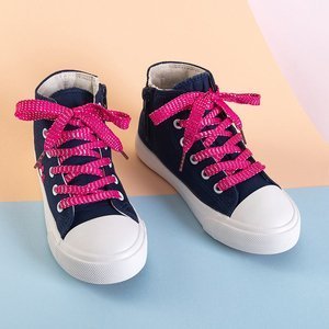 OUTLET Dunkelblaue High-Top-Sneakers für Kinder Famot - Footwear