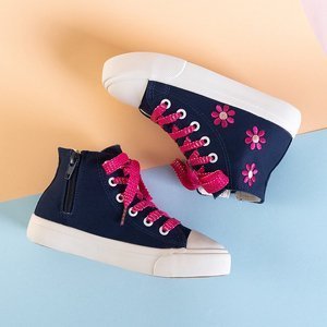 OUTLET Dunkelblaue High-Top-Sneakers für Kinder Famot - Footwear