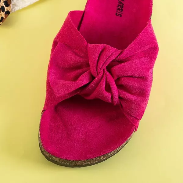 OUTLET Fuchsia Frauenschuhe mit Schleife Alanza - Schuhe