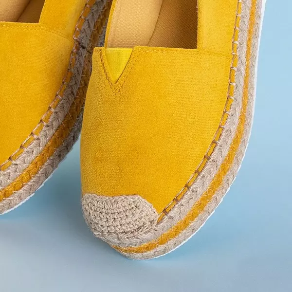 OUTLET Gelbe Damen-Espadrilles auf der Molandia-Plattform - Schuhe