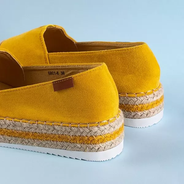 OUTLET Gelbe Damen-Espadrilles auf der Molandia-Plattform - Schuhe
