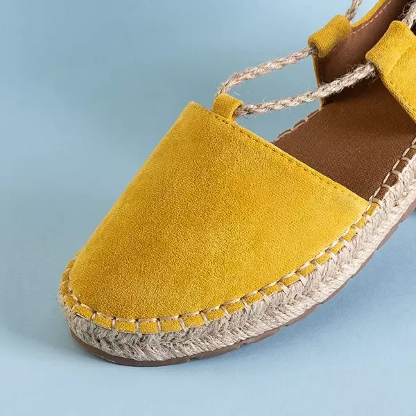OUTLET Gelbe Frauen gebundene Espadrilles Asoria - Schuhe