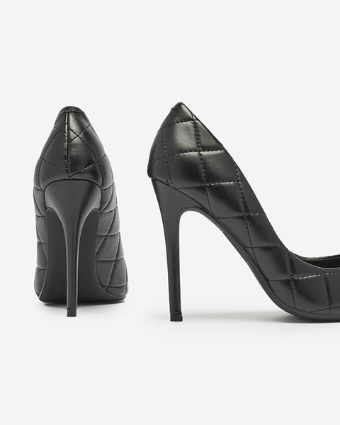 OUTLET Gesteppte Damenpumps in schwarzer Farbe Duclisa- Footwear