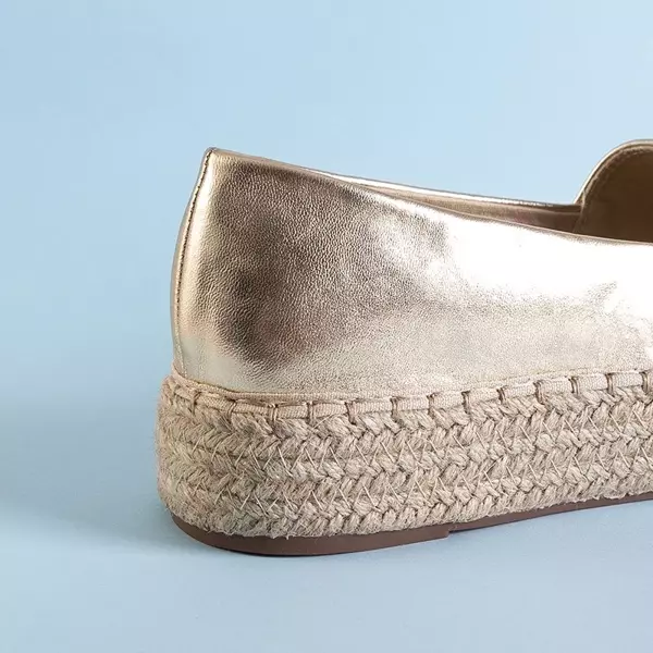 OUTLET Gold Damen-Espadrilles mit Erilla-Kristallen - Schuhe