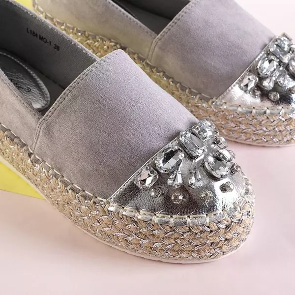 OUTLET Graue Damen-Espadrilles auf der Kasumi-Plattform - Schuhe